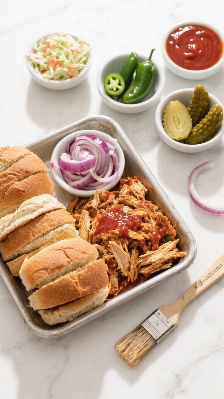 Tasty top view process: Overhead shot of a meal-prep spread—sliced, lightly toasted whole-grain bu
