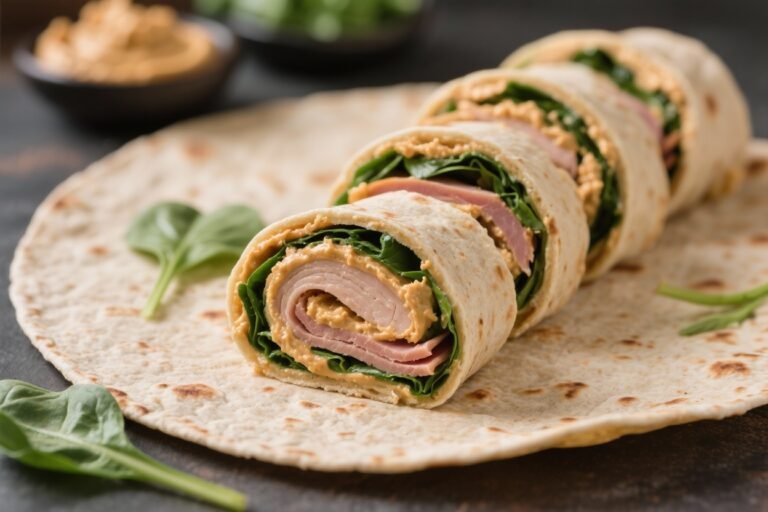 Stop Settling for Sad Lunch: “Like Bologna Sandwiches, But Better – Turkey & Hummus Pinwheels: Whole-wheat tortillas spread with hummus, layered with turkey and spinach, then rolled and sliced.”
