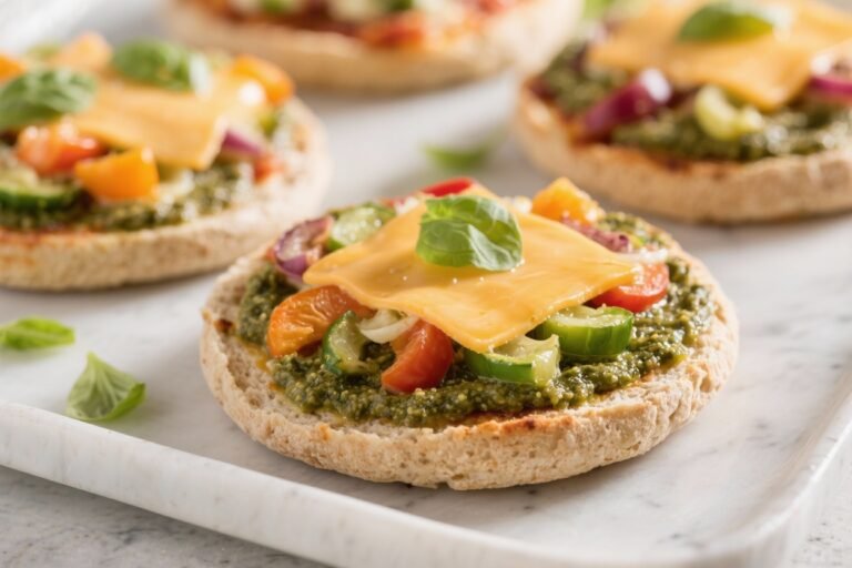 Stop Settling for Sad Snack Pizza: “Like English Muffin Pizza, But Better” — Quick Pesto Pizza with Iron & Vitamin C That Actually Fills You Up