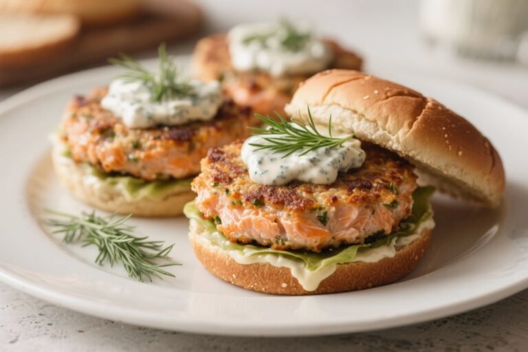 Like Long John Silver’s, But Better – Salmon Burgers with Omega-3s: Homemade salmon patties packed with beneficial omega-3s, served on whole-wheat buns with a dill sauce — The Fast-Food Glow-Up You’ll Brag About