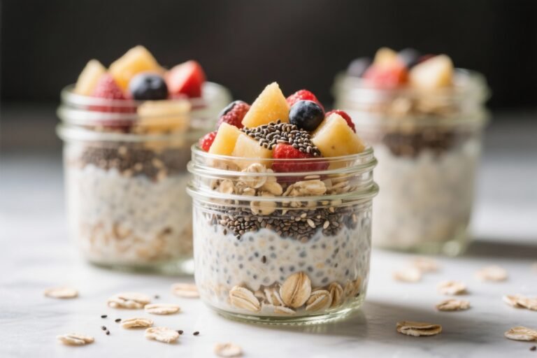 Like Sugary Cereal, But Better – Overnight Oats Power Jars: Rolled Oats, Chia Seeds, and Fruit for All-Day Fuel (No Crash, No Fuss, Big Flavor)
