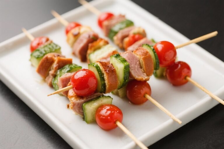 Like Hot Dog Rolls, But Better – “Bun-less” Hot Dog Skewers: Lean hot dogs, cherry tomatoes, and cucumber chunks on skewers for a lighter, fun presentation that smashes cravings without the carb crash