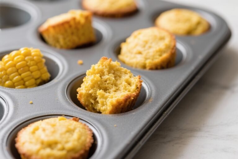 Like Corn Dogs, But Better – Corn Dog Muffin Bites: Lean hot dog pieces baked in a healthier cornbread batter in muffin tins, easy for little hands (and big appetites)