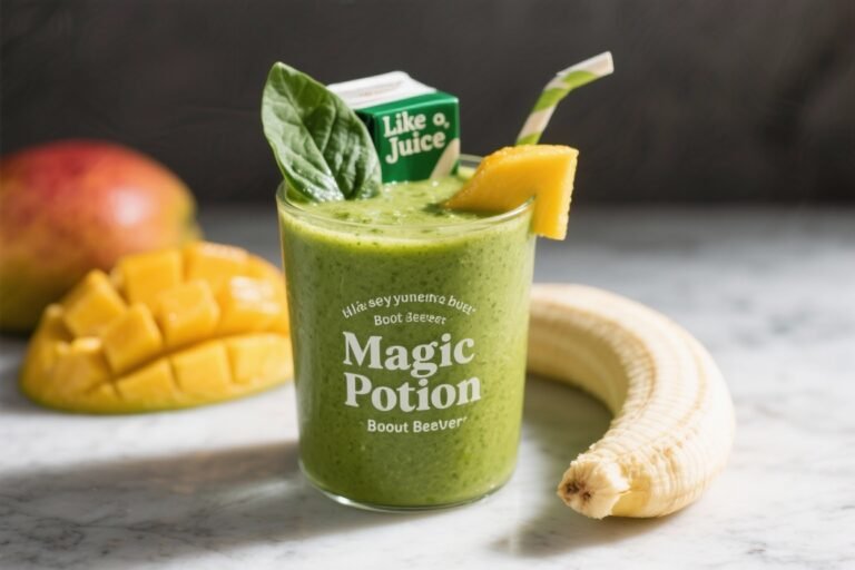 Like a Juice Box, But Better – Green Smoothie “Magic Potion”: The Sweet, Tropical Power Drink You’ll Actually Crave