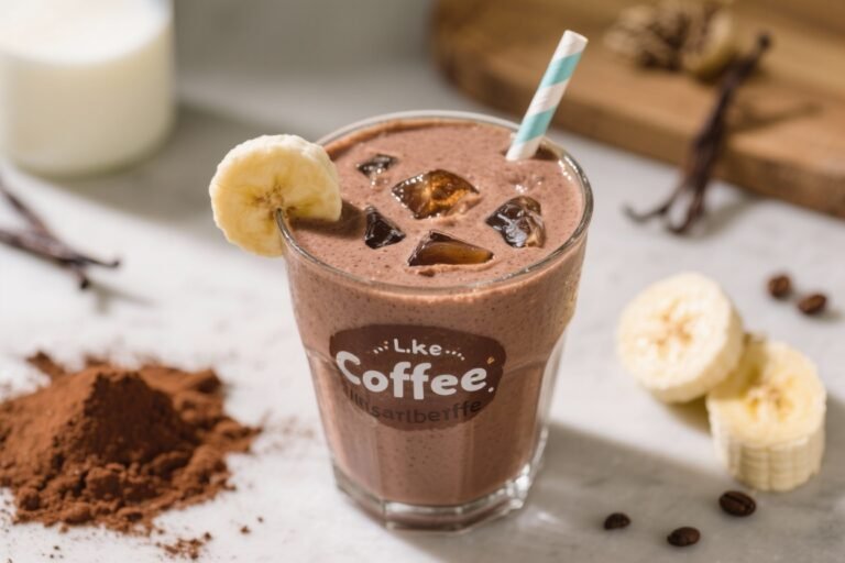 Like Iced Coffee, But Better – Kid-Friendly “Coffee” Smoothie: The Caffeine-Free Carob-Banana Vanilla Fix You’ll Want Every Morning
