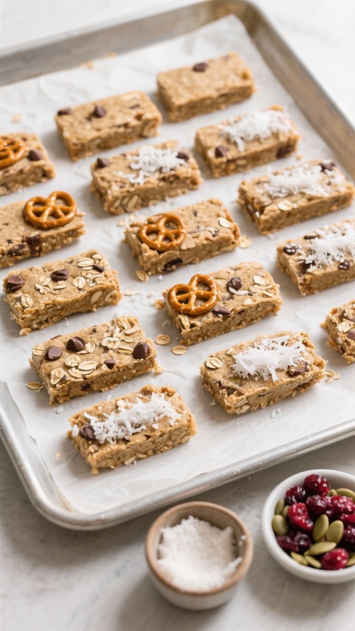 Cooking process: Overhead shot of the shaped “bricks” after chilling, arranged in neat rows on p