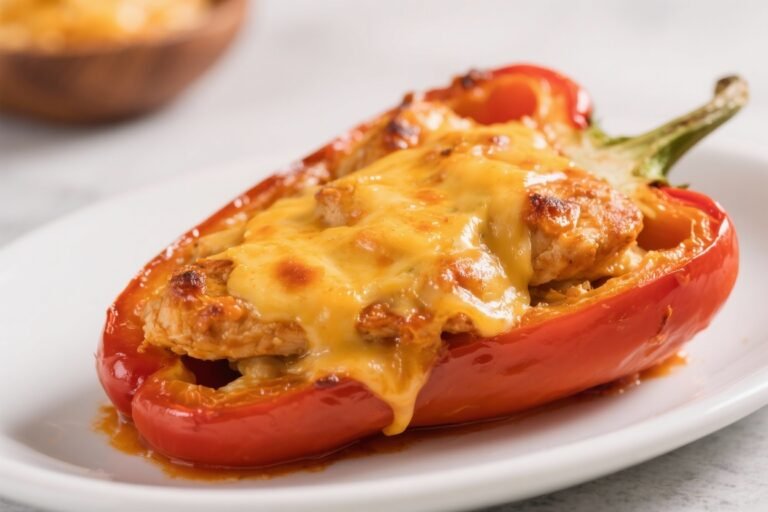 CHEESY BUFFALO CHICKEN STUFFED BELL PEPPERS: The Melty, Spicy Weeknight Hero You’ll Make on Repeat