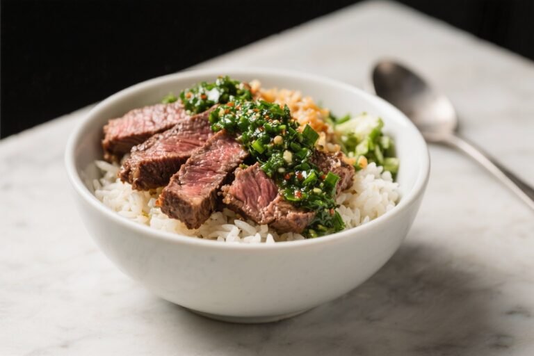 SKIRT STEAK RICE BOWLS WITH CHIMICHURRI SAUCE: The 20-Minute Power Bowl That Makes Takeout Obsolete