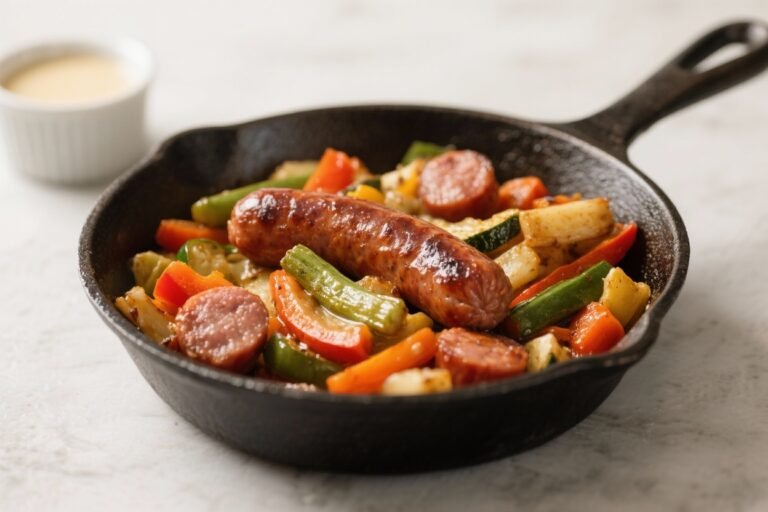 Weeknight Hero: SAUSAGE AND VEGGIE SKILLET That Turns “What’s for Dinner?” Into “Wait, Is There More?”