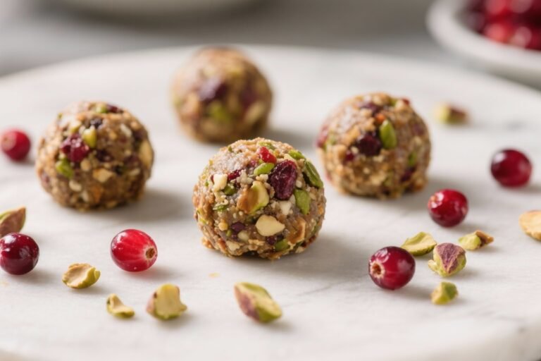 Stop Scrolling: Cranberry Pistachio Energy Balls (Festive Colors) That Taste Like Holiday Cheer + Gym Gains