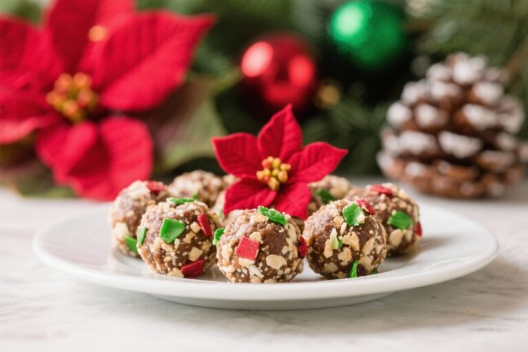 Poinsettia Protein Balls (Holiday Flower Power!) — The No-Bake Snack That Looks Festive and Hits Like a Pre-Workout