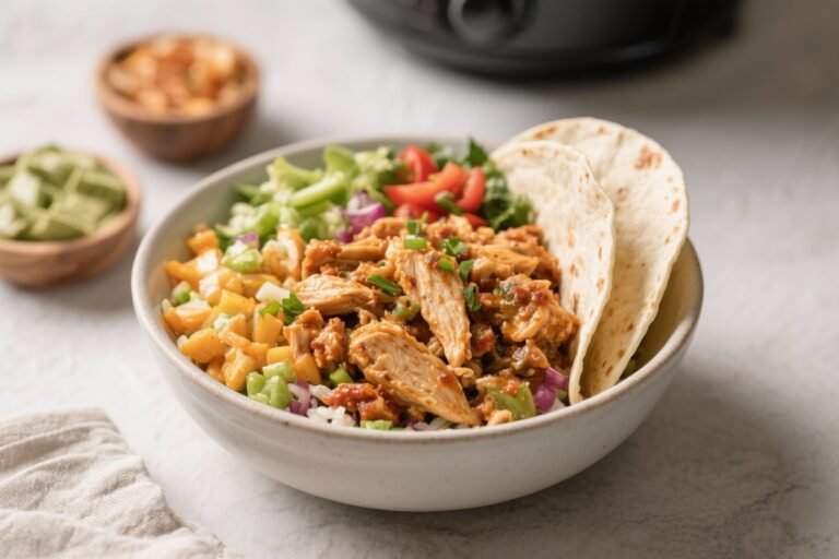 SLOW COOKER CHICKEN BURRITO BOWL: The Set-It-and-Flex Meal That Fixes Weeknights