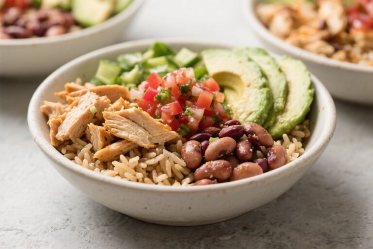 Like Chipotle Bowl, But Better – Homemade Burrito Bowl with Fresh Ingredients: Customizable Bowls with Brown Rice, Lean Protein, Fresh Salsa, and Avocado That Crush Takeout Cravings