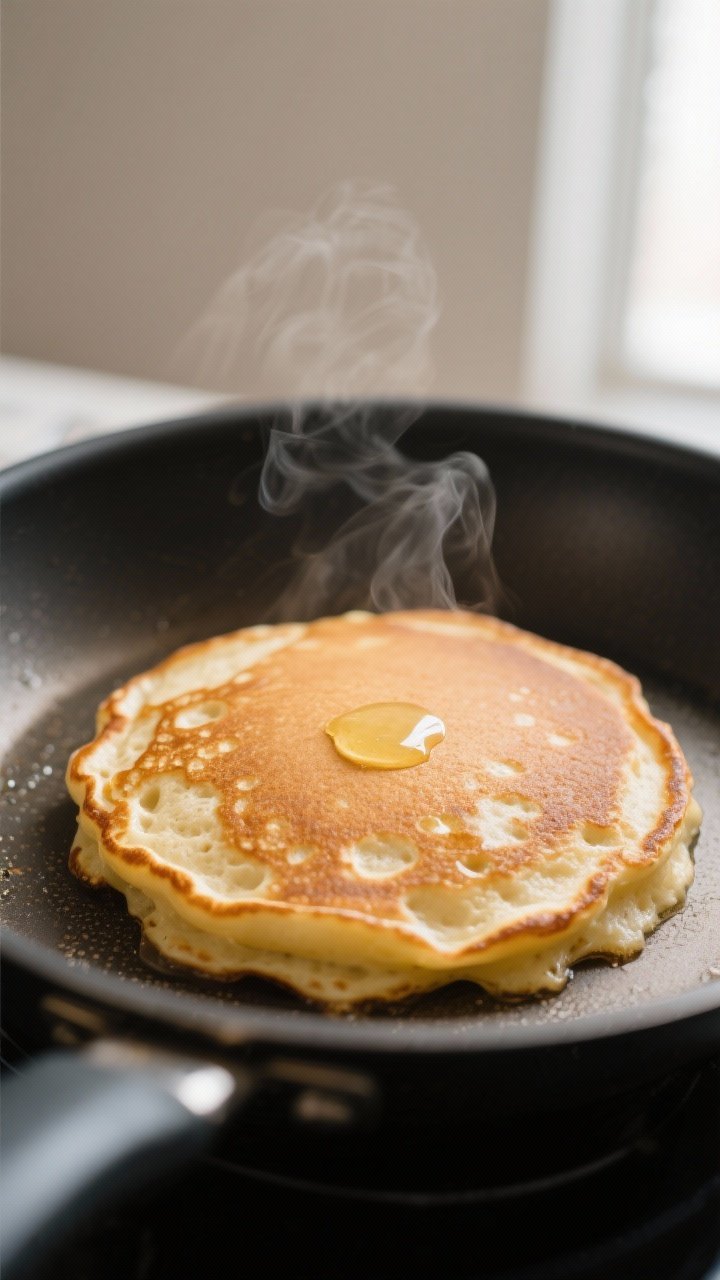 Greek yogurt pancake close-up