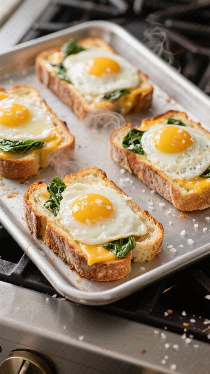 Cooking process: A sheet-pan version in the oven just pulled onto the stovetop—four butter-brushed
