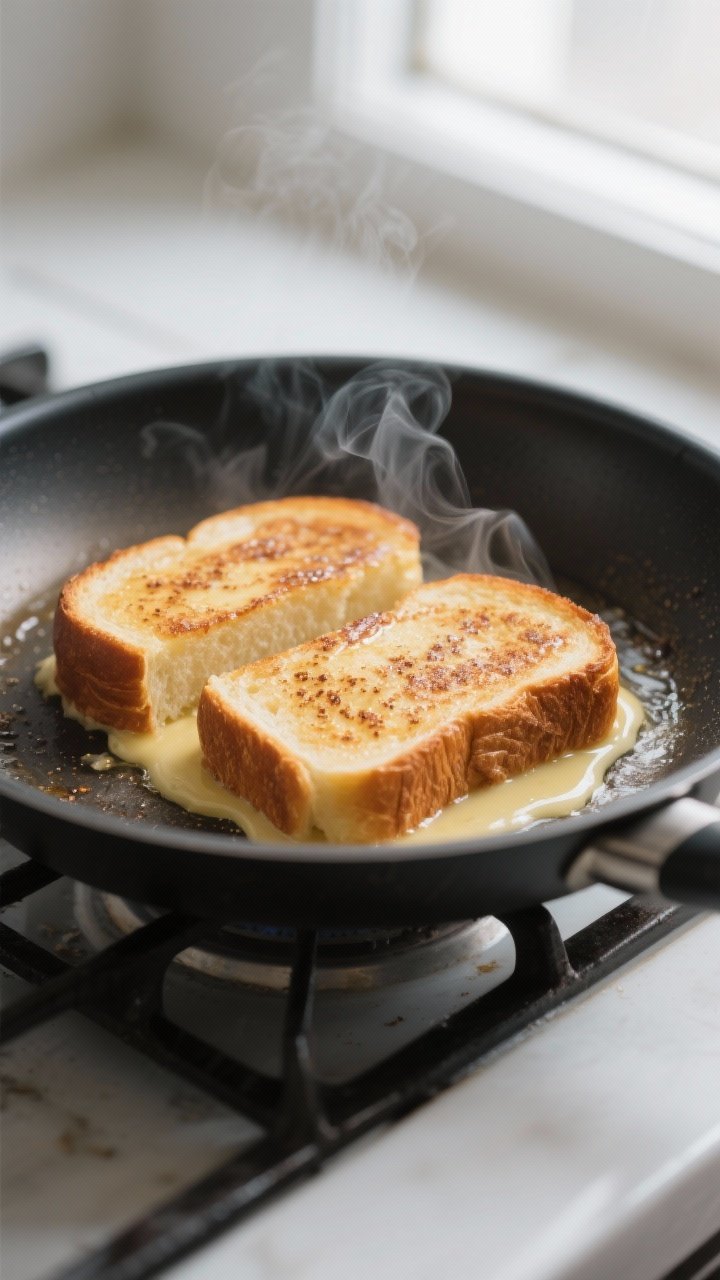 French toast cooking process