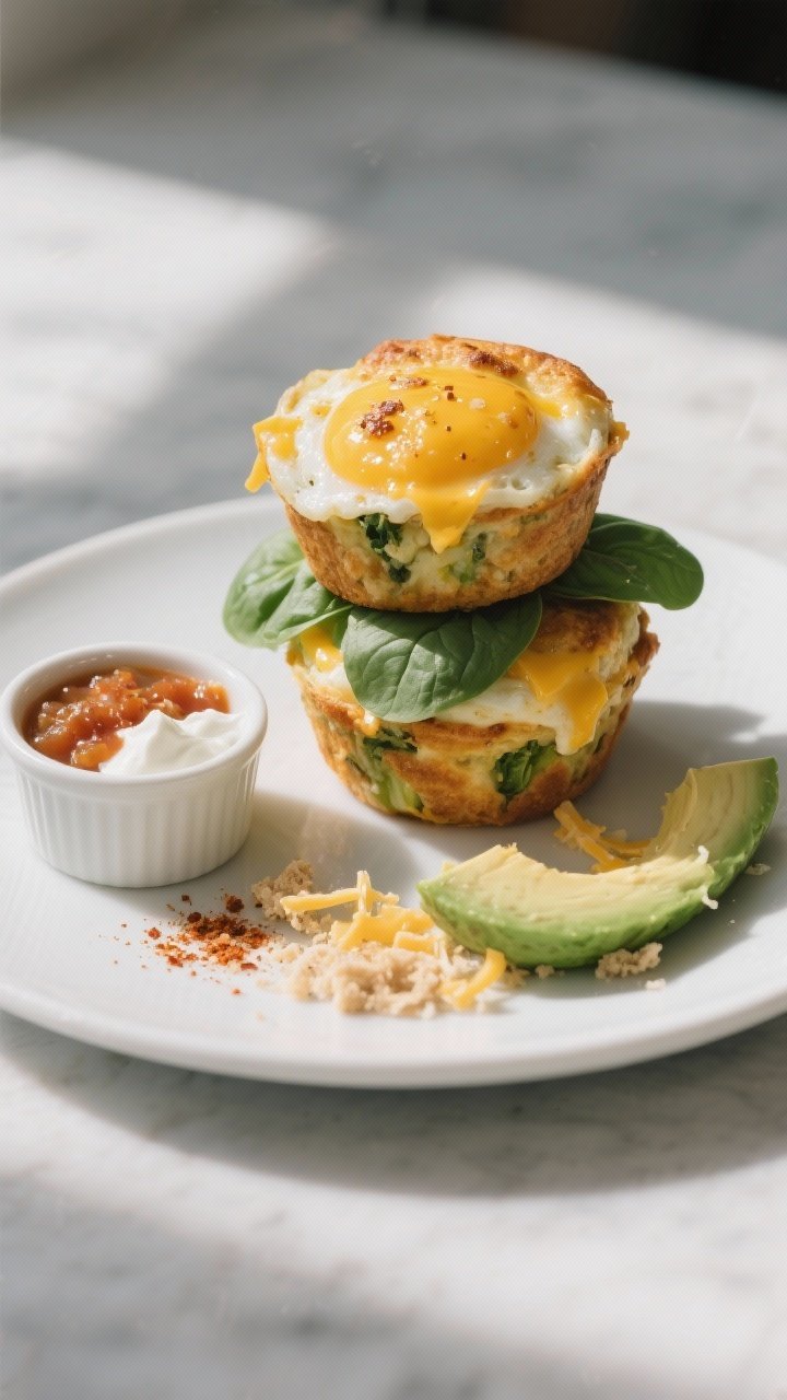 Final plated veggie egg muffins