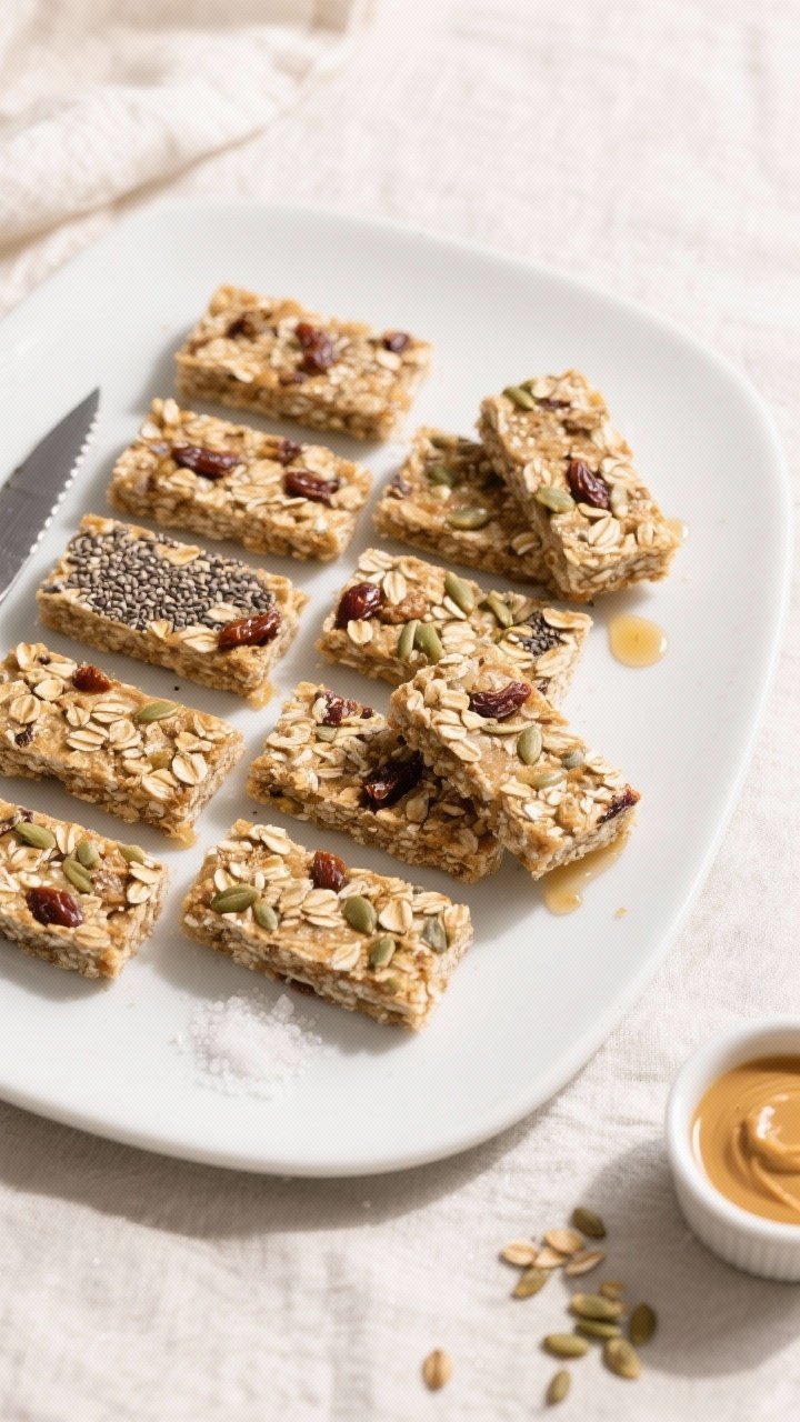 Final plated presentation: Elegant overhead serving scene of neatly cut bars (12 rectangles) arrange