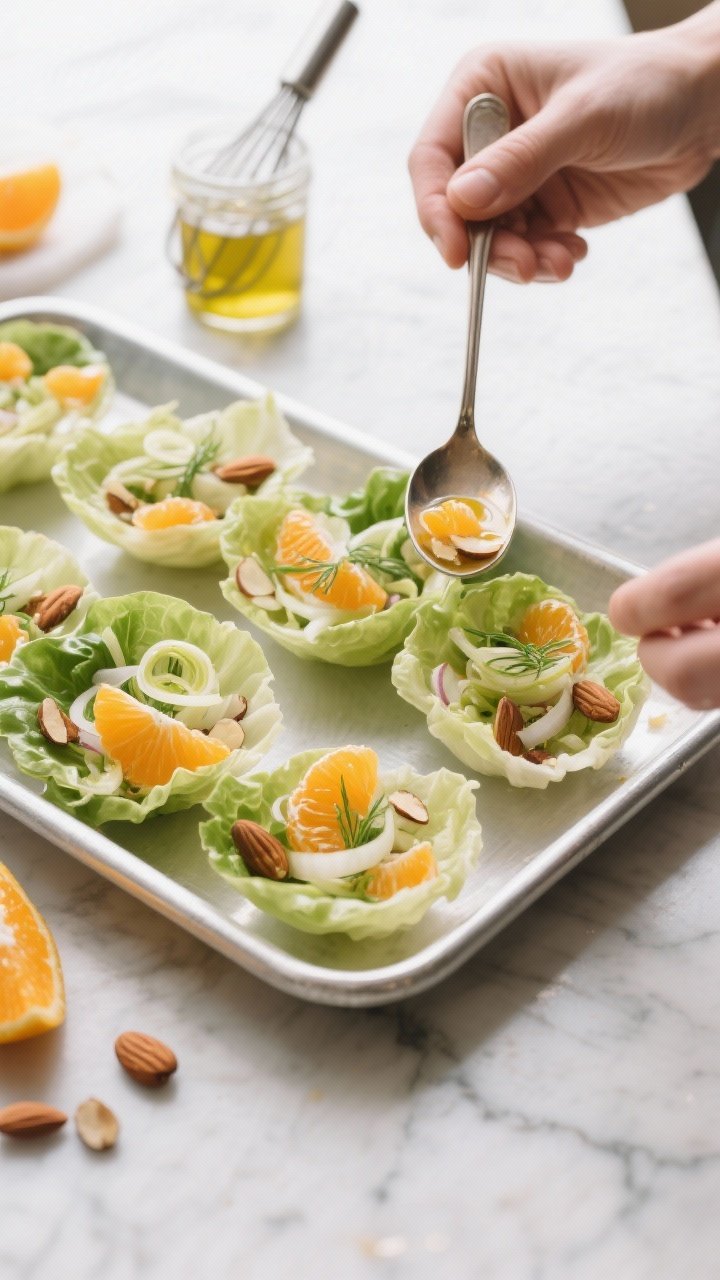 Process shot focusing on preparation and assembly (no raw ingredient close-ups, all components prepp