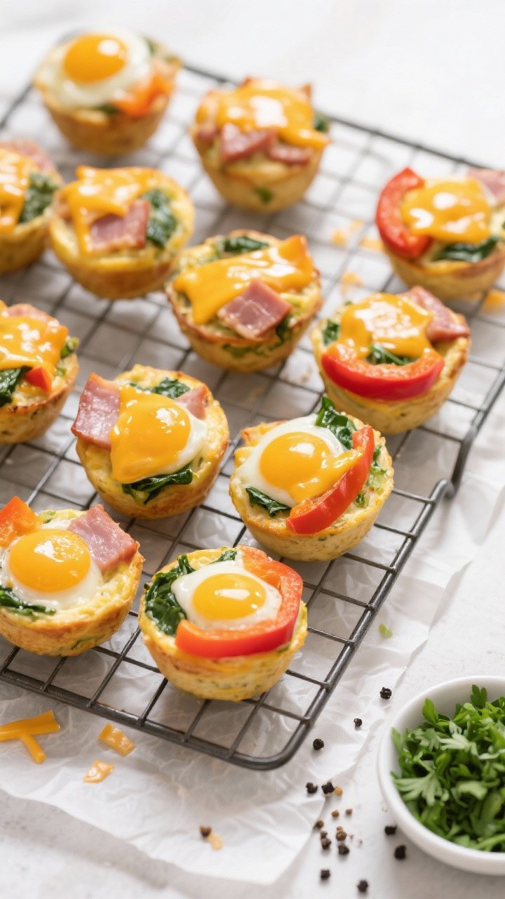 Overhead view of muffins cooling