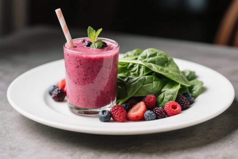 Spinach & Berry Blast – A Bright, Refreshing Smoothie You’ll Crave
