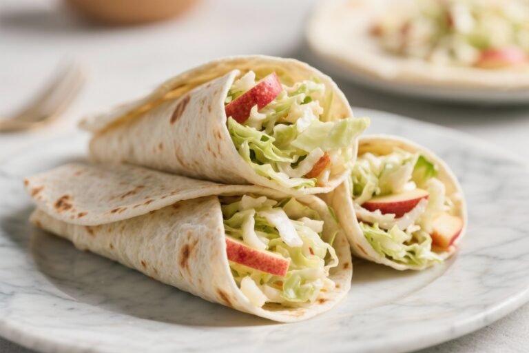 Cabbage & Apple Slaw Wraps – Fresh, Crunchy, and Satisfying