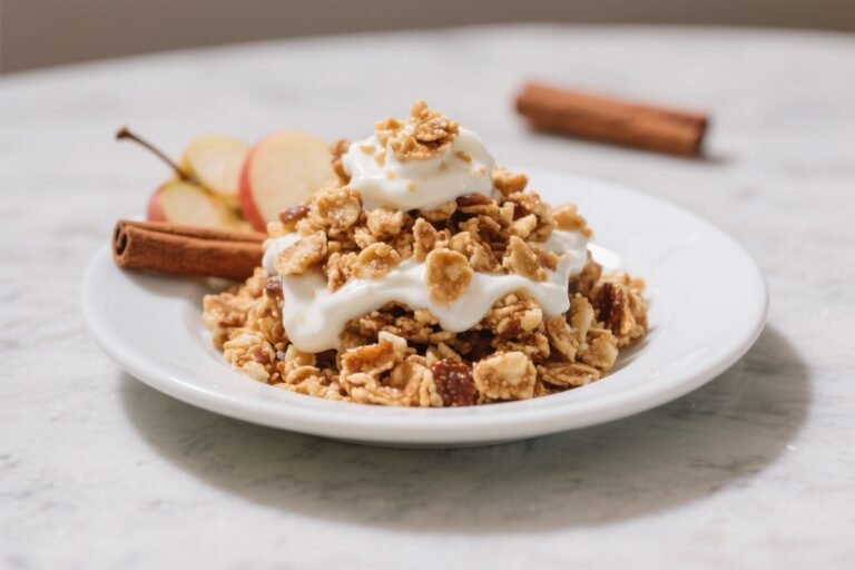 Cinnamon Apple Yogurt Crunch – A Cozy, Crisp-and-Creamy Snack