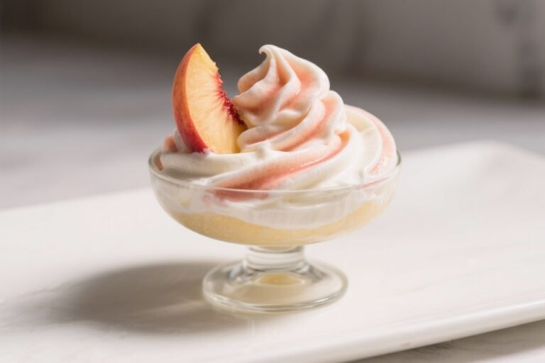 Peach Melba Yogurt Swirl – A Light, Fruity Treat