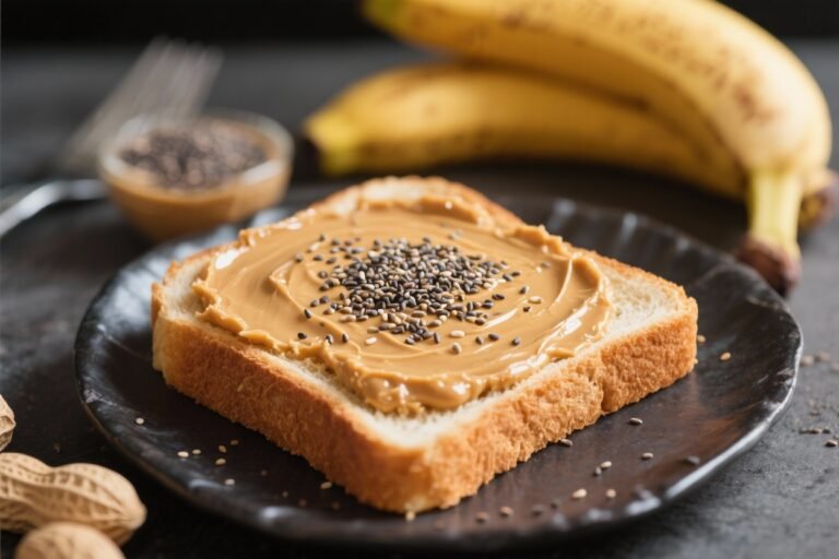 Peanut Butter Banana Toast – With Chia Seeds