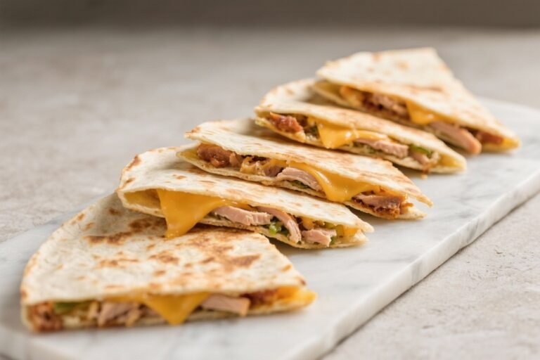 Turkey & Cheese Quesadilla Triangles – Simple, Melty, and Satisfying