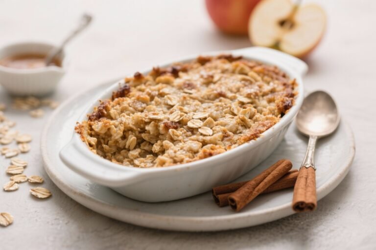 Cinnamon Apple Oatmeal Bake – Cozy, Comforting, and Easy