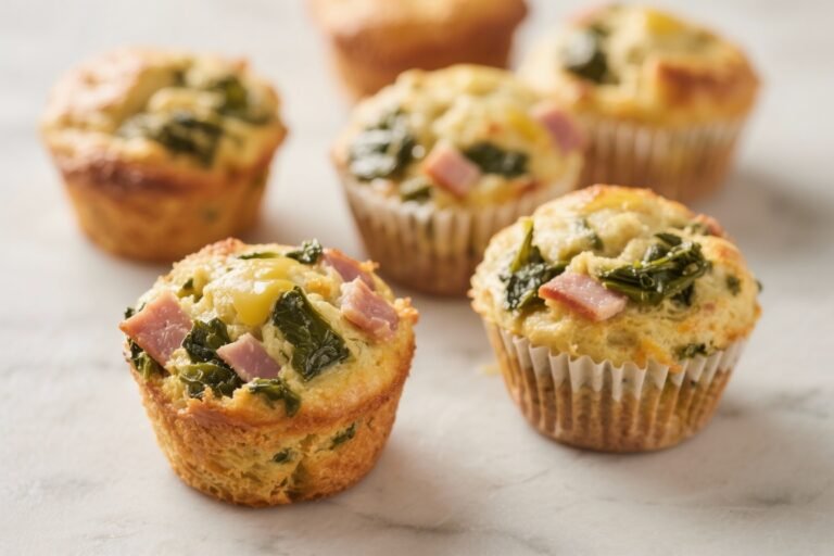 Mustard Green & Ham Muffins – Savory, Hearty, and Ready to Go