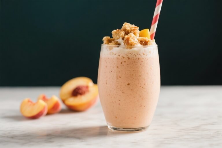 Peach Cobbler Smoothie – A Cozy, Comforting Blend in a Glass