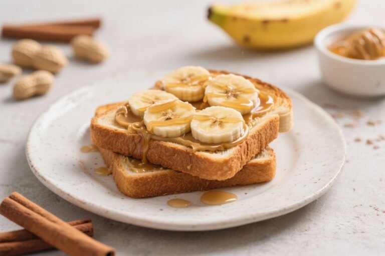 Peanut Butter Banana Toast – With Honey & Cinnamon