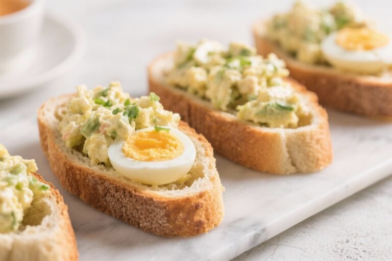 Egg salad breakfast boats as a kid-friendly snack