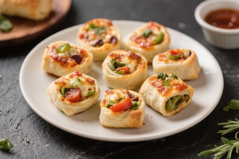 Mini Veggie Pizza Rolls – Bite-Sized, Cheesy, and Easy