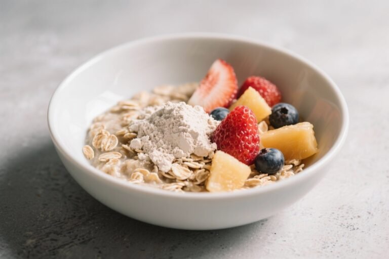 Protein Oat Bowl – Cooked Oats with Protein Powder & Fruit
