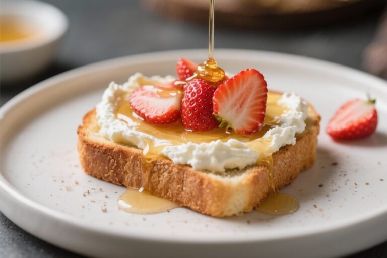 Ricotta Toast With Honey & Strawberries – Simple, Fresh, and Satisfying