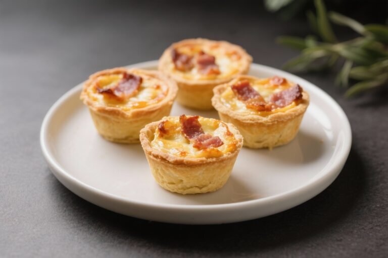 Mini Quiche – Quiche Lorraine (Bacon & Cheese) – Bite-Sized, Savory Brunch Favorite