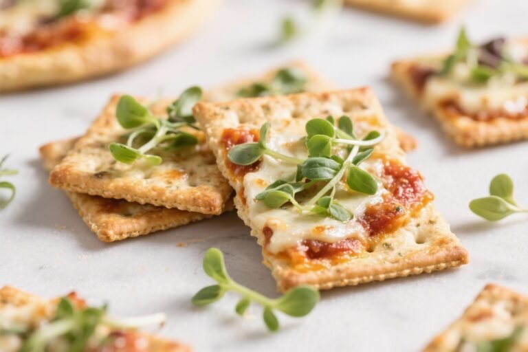 Microgreen Pizza Crackers – Crisp, Savory, and Surprisingly Simple