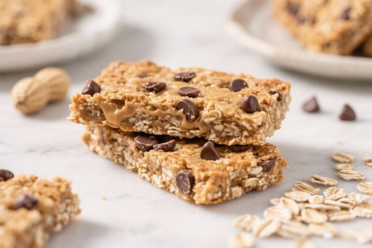 Baked Oatmeal Bars – Peanut Butter & Chocolate Chip