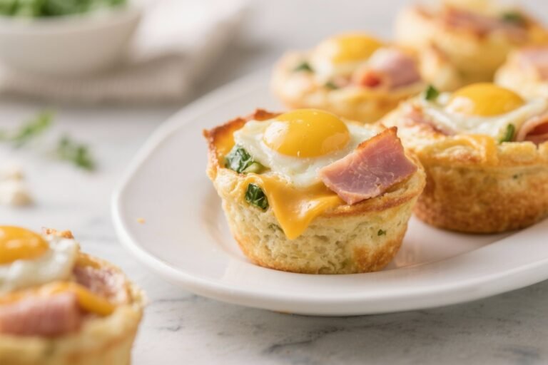 Make-Ahead Veggie Egg Muffins – Classic Ham & Cheese