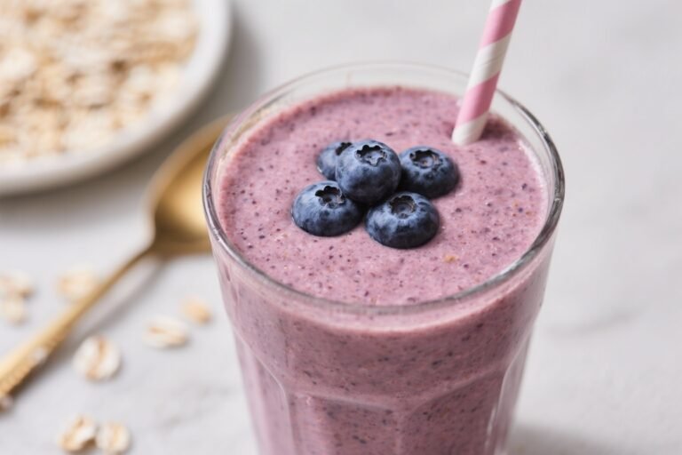 Blueberry Oatmeal Smoothie – A Creamy, Energizing Breakfast