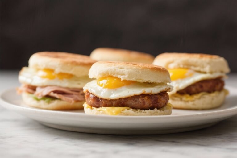Freezer Breakfast Sandwiches – English Muffin, Egg, Turkey Sausage