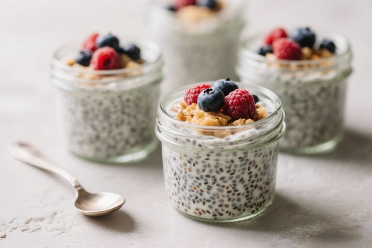 Chia Pudding Breakfast Jars – Vanilla Berry