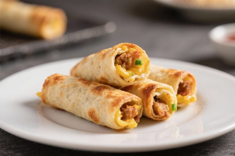 Mini Breakfast Taquitos – Rolled & Baked