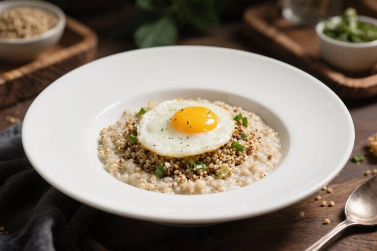 Quinoa Breakfast Porridge – Savory With Egg