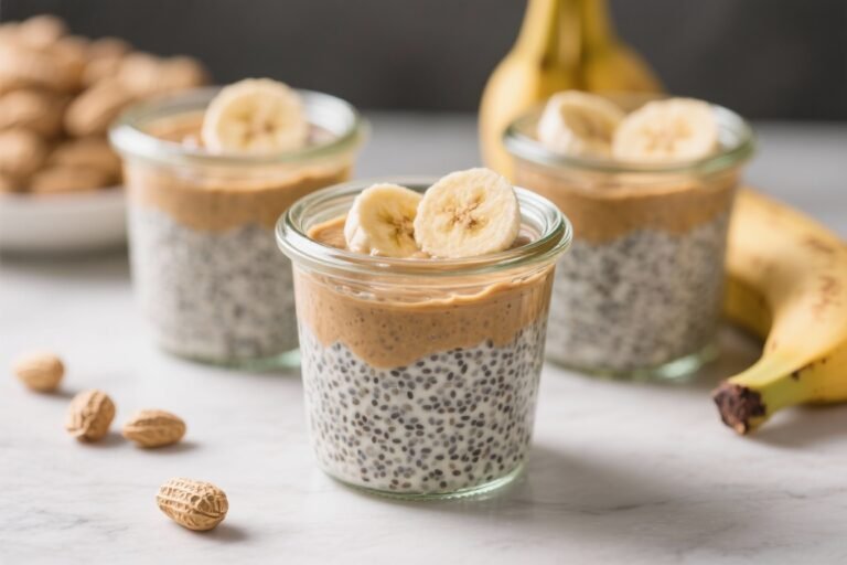 Chia Pudding Breakfast Jars – Peanut Butter Banana