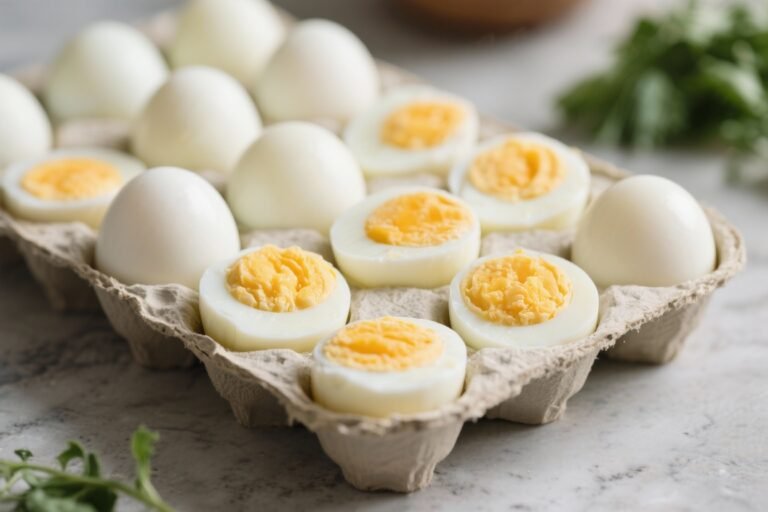 Perfect hard-boiled eggs batch cooked for snacks