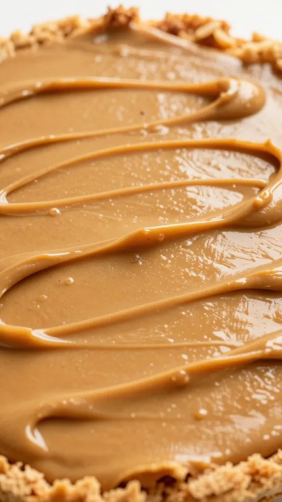peanut butter swirl streak across bar’s top crust